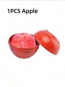 1 件装蔬菜水果保鲜盒柠檬洋葱大蒜甜椒苹果收纳盒可重复使用储物盒保鲜碗，有趣的蔬菜形状，圣诞节节日礼物，