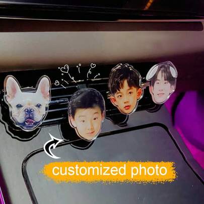 1/3/5pcs Car Air Conditioner Outlet Spring Rocker Photo Customized Car Photo Customized Car Decoration Ornaments Customized Car Interior Decoration Female Car Supplies Air Conditioner Outlet Decoration Can Be Customized Wedding Photo Family Photo Graduation Photo Etc Various Photos.