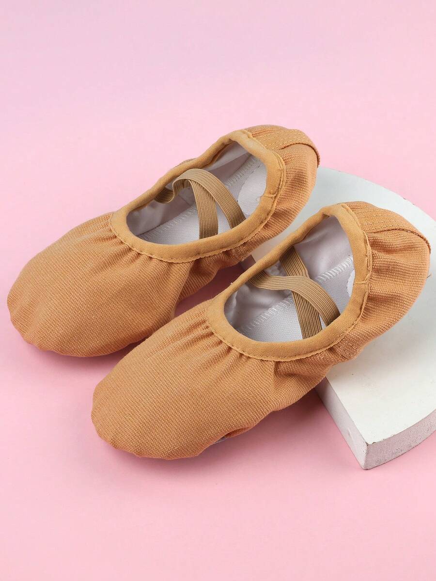 Children's Soft Sole Ballet Dance Shoes, Tan Color, For Girls, Toddler Ballet Shoes - Camel - View 1