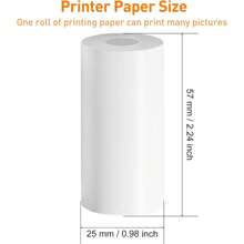 Papel térmico para impresión instantánea, sin necesidad de tinta, para cámaras instantáneas portátiles, compatible con la mayoría de cámaras instantáneas mini de 56 mm / 57 mm / 2 pulgadas