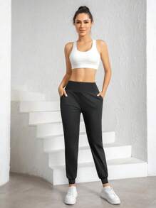 Women'S High Waist Ice Silk Joggers Pants Non Tight Sports Casual Pants Lightweight Athletic Pants For Workout, Yoga, Running Tights