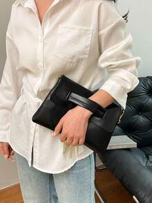 Dedoo Luxury Glamorous, Elegant, Exquisite, Quiet Luxury Large Black Square Bag Vintage, Mother's Day Gift For Mom Square Bag For Lady, Woman, For Party Girl Perfect For Party, Wedding, Prom, Dinner/Banquet, Dinner/Banquet, Best Gift For Women Mom Teacher Friend Bridesmaid - Black - View 3