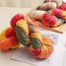 Rainbow Gradient 65% Polyester 35% Wool Blend Yarn, 200g - Ideal For Crochet And Knitting Projects Like Sweaters, Shawls, Pillows, Gloves, Socks, Scarves And Bags, 650m Per Roll - 1 Item - View 5