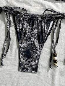 2pcs Sexy Halter Swimsuit Set, Suitable For Beach All Seasons - Multicolor - View 4