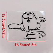 1pc Charming And Funny Cartoon Cat Oil Tank Cap Sticker - Waterproof And Easy To Apply Vinyl Car Decal, Suitable For Outdoor Use - one-size - View 3