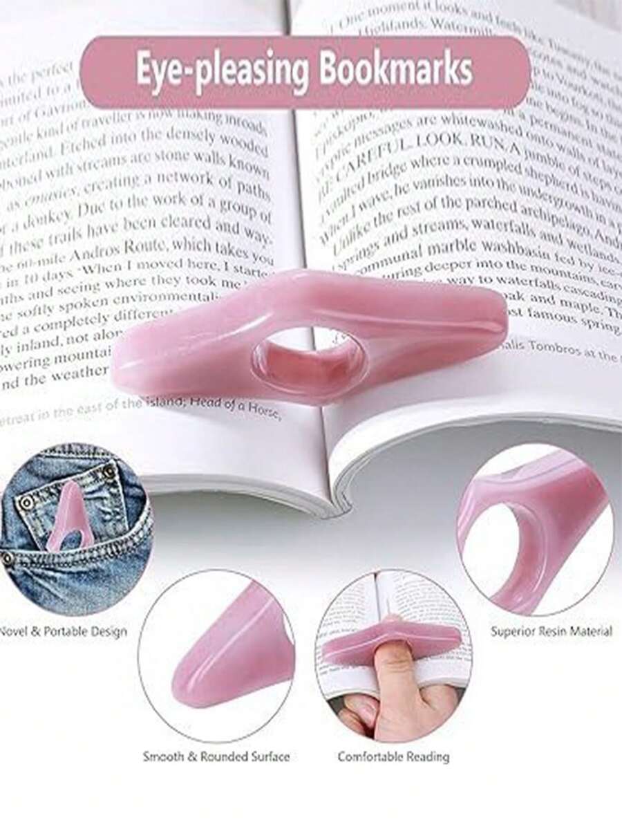 1 件创意彩色拇指书签，单手阅读，家庭阅读辅助，学生书籍配件方便的书签，送给朋友、返校和毕业学生互相交换礼物的绝佳礼物。，学校用品，返校
