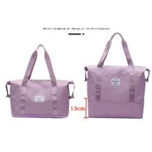 Bolsa de gimnasio/bolso de lona plegable de gran capacidad, bolsa de viaje expandible con funda para trolley