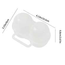1 pieza Soporte portátil para huevos - Contenedor a prueba de golpes de 2 compartimientos para viajes y picnics