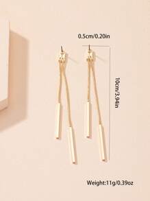 1 par de pendientes colgantes de mujer con borlas largas, diseño elegante para fiesta, boda, vacaciones, regreso a clases, Año Nuevo, regalo para amigos y familia