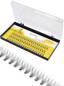 Faux cils 10D, 3 rangées (60 faisceaux) Boucle russe naturelle de haute qualité, douce et facile à transporter, convient pour le maquillage quotidien DIY des cils