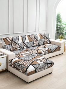 1 pezzo Cuscino decorativo in tessuto di seta di latte antiscivolo ed elastico per divano, con motivi floreali, a foglie o geometrici, multicolore, adatto per animali domestici, adatto per tutte le stagioni: primavera, estate, autunno e inverno