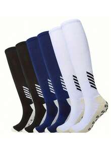 1 Pair Men's Football Socks Men's Dotted Towel Bottom Stockings Breathable High-Top Football Socks Men's Non-Slip Professional Sports Socks - Multicolor - View 2