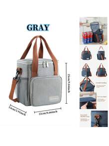Gran bolsa aislada para el almuerzo, bolsa aislada portátil de gran capacidad, caja aislada portátil forrada para el almuerzo de la universidad, bolsa aislada para el almuerzo, esencial de viaje, picnic, al aire libre, escuela, trabajo, camping, oficina para niñas, niños, estudiantes, suministros escolares, artículos esenciales para la universidad, caja de almuerzo de vacaciones, bolsas de verano para comida al aire libre, bolsas de picnic y camping, regreso a la escuela