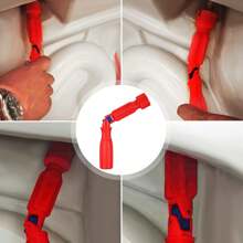 1pc Red Toilet Seat Stabilizer Tool | One-Tighten Anti-Slip Grip For Wobbly Toilets | No Tools Needed, Rust-Resistant Design | DIY Bathroom Repair Essential