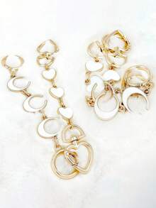 1pc/2pcs Heart & Moon White Chain Extension, 6.3 Inch & 6.5 Inch, Wallet Accessories Handbag Strap Extension Chain, For Handbag, Purse, Pouch, Y2K Accessories, Bag Strap Extender, Replacement Chain For Handbag, Crossbody, Shoulder Bag - Multicolor - View 11