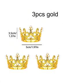 1/6pcs Mini Crown Cake Topper, Mini Crown For Flower Arrangements Bouquets, Small Tiara Crown Birthday Cupcake Topper For Birthday Wedding Party Favors,Christmas