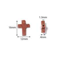 paquete de 5 abalorios cruzados de piedra natural, cuentas de piedra de 12*16mm, accesorios DIY de joyería, decoración de pulseras para el verano