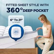 Mattress Pads - Navy Blue - View 6