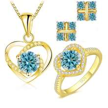 Moissanite Jewelry Four-Piece Set, Including Stud Earrings, Necklace, Ring. Made Of Pure 925 Material. Suitable For Daily Wear, Dating, Parties. Perfect For Valentine's Day And Mother's Day Gifts - 2.8CT - View 14