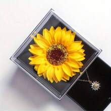 Timeless Affection, Sunflower Necklace Gift Box Set - Perfect For Valentine's, Anniversaries, Mother's Day & More - Ideal For Girlfriend, Wife, Grandma, Birthday & Party Favors