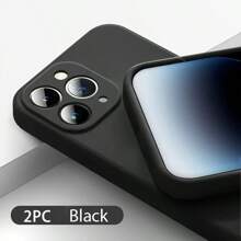 2 Stücke 2025 Premium Handyhülle kompatibel mit iPhone 15 14 Pro Max 15 Plus, TPU Einfarbige Sturz- und Stoßschutzabdeckung