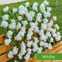 1pc Cherry Blossoms Expandable Fence Screen, Garden Fencing Use Artificial Hedge Screen Extend Garden Grid Board With Flowers, Garden Fence Screen, Fence Privacy Screen For Backyard Patio Wall Decoration