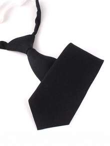 1 件女士短款弹性纯色领带，适合休闲、校园风格、毕业照、日常穿着