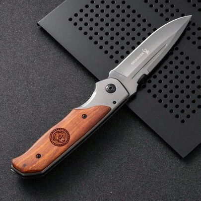 Cuchillo de supervivencia militar, cuchillo plegable para exteriores.