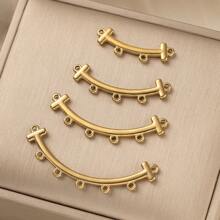 5 Stücke goldene Edelstahl mehrschichtige Ketten Verschlüsse, Ohrringverschlüsse, Kettenglieder für DIY Armbänder und Schmuckherstellung, nicht verblassend