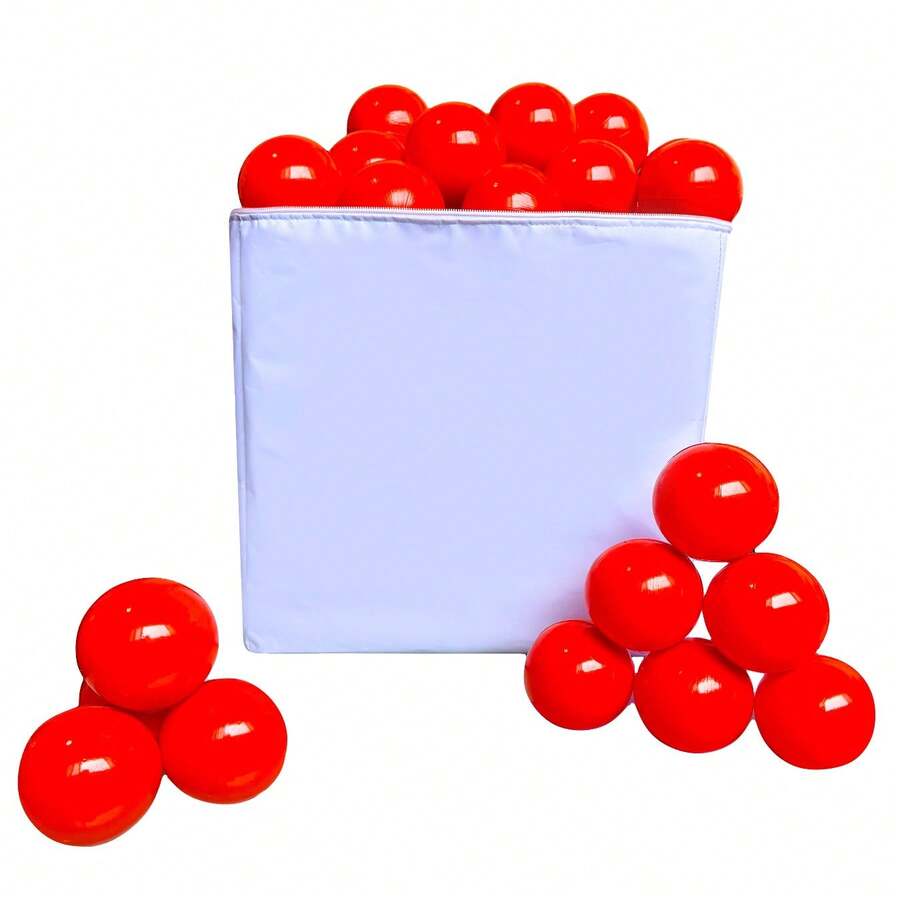 Pelotas Para Alberca Libres De Plomo 50 pzs. Rojas Unicolor - Rojo - Ver 1