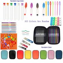 EDCUEBE7 54pcs Multi-Color Premium Crochet Hook Set, Ergonomic Knitting Needle Set With Storage Box, Sewing Needle, Stitch Marker For DIY Handcraft, Suitable For Beginners (Random Color For Storage Bag, Markers, Scissors) - Multicolor - View 10