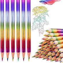 12 pezzi Matite arcobaleno multicolore, penne per dipingere, per arte, disegno, matite colorate, regali per feste, rientro a scuola