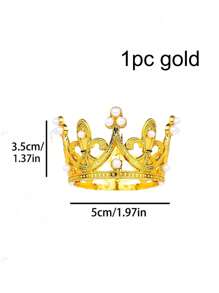 1/6pcs Mini Crown Cake Topper, Mini Crown For Flower Arrangements Bouquets, Small Tiara Crown Birthday Cupcake Topper For Birthday Wedding Party Favors,Christmas