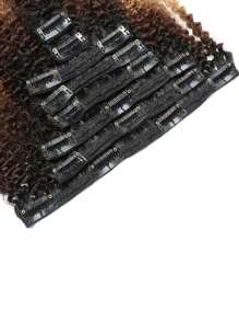 Straight Ombre Color T1B/4/27 Clip In Human Hair Extensions For Brazilian Human Hair 8Pcs 120g/Set