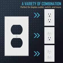 Dual Outlet Cover, Electrical Wall Plate, Power Outlet Cover, Dual Outlet Socket Face Plate, Switch & Outlet Cover, Electrical Outlet Plug Cover