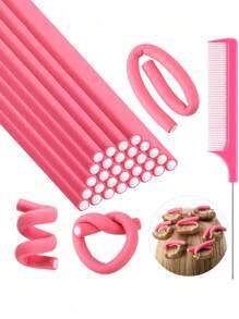 10/20/30/40/50 rulos flexibles de espuma para el cabello con peine de cola de rata, herramientas de peinado para uso diario, viajes y para dormir, rulos para permanente, sin calor ni daño al cabello, rulos para dormir, rulos universales con barrera térmica, rulos para permanente en frío, herramienta de peinado, regalo de cumpleaños, regalo navideño, regalo del Día de la Madre, rizador de cabello, rulos para rizar el cabello, Navidad, rizador de cabello, rulos para el cabello, herramientas para cabello rizado, rizadores sin calor, cepillo para cabello rizado, equipo de peluquería, ondas sin calor, artículos esenciales de viaje, peinado, peluquería, cabello rizado, rulos para el cabello, rizador de cabello, rizos sin calor, rizadores de cabello, rulos, rizos para el cabello, herramientas para cabello rizado, rulos para el cabello, difusor de rizos, cabello, viajes, productos para el cabello, herramientas para el cabello, artículos para el cabello, barbero, barbero Accesorios, barbería, e