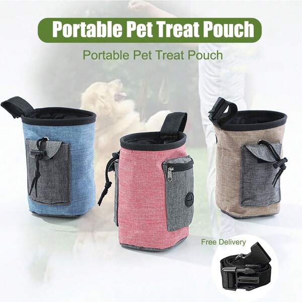 Pet Training Waist Bag Dog Large Capacity Snack Bag Animal Outdoor Products Comes With Garbage Bag Distribution Hole Cat And Dog Portable Waterproof Waist Pack Multifunctional Training Food Pack