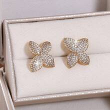 1 对优雅奢华女士耳环，适合宴会、婚礼和派对佩戴 - T41204-EH - 查看 2