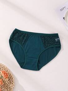 8 PCS Women's Cotton Seamless Panties Sexy Lace Splicing Briefs Low Waist Comfortable And Breathable Sports Underwear