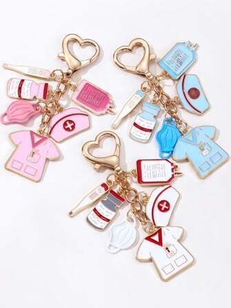 Sleutelhanger voor verpleegster, tashanger, autohanger, cadeau voor verpleegster, auto-accessoires, school