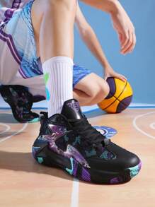 2025 New Basketball Shoes, Comfortable Non-Slip Sports Shoes For Men, Friction Noise Bottom Casual Shoes For Men, Thick Sole Elevated Outdoor Shoes, Dominate The Basketball Court And Playground Running Shoes (Asymmetrical Pattern)