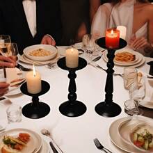 Portacandele vintage in ferro nero, supporto decorativo per candele, regalo romantico per matrimoni, decorazione con luce di candela per tavolo da pranzo