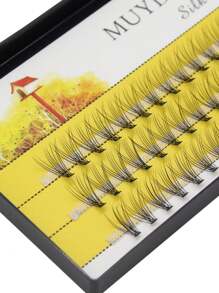 Faux cils 10D, 3 rangées (60 faisceaux) Boucle russe naturelle de haute qualité, douce et facile à transporter, convient pour le maquillage quotidien DIY des cils
