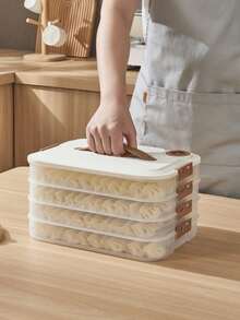 1 hộp đựng há cảo đông lạnh nhiều lớp dung tích lớn, hộp đựng há cảo tủ lạnh - Trong sáng - Xem 2