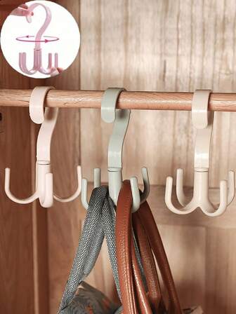 [数量分类] 可旋转 4 爪塑料袋衣架，拖鞋架，领带架，围巾架，衣帽架，浴室衣架，房间装饰架，收纳架