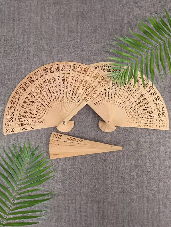 1pc/12pcs/24pcs Wedding Fans Elegant Wooden Fan Folding Hand Fan For Favors Fan Bridal Party Performance Favor Gifts Birthday Graduation