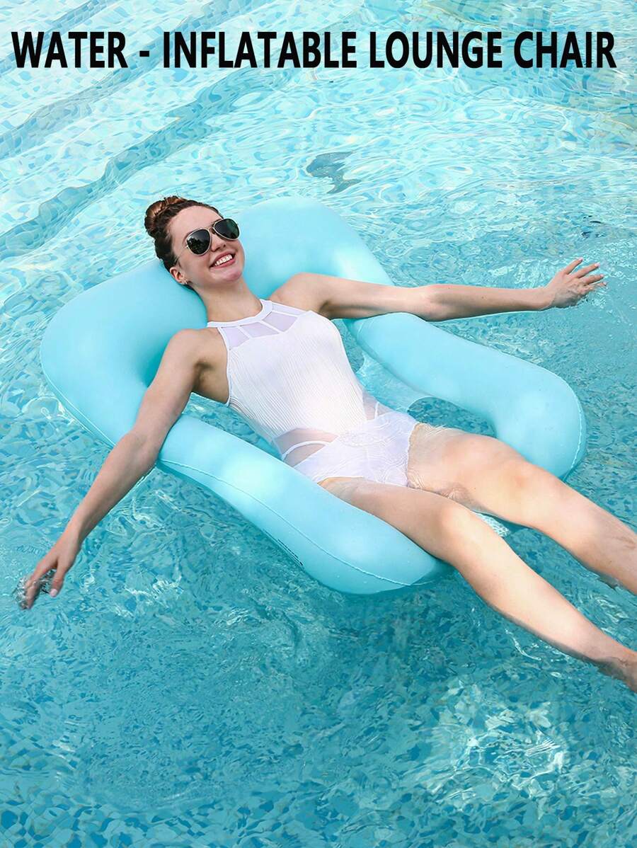 1pc Inflatable Water Hammock Chair, Adult Summer Swimming Pool & Beach Floating Lounger, Party Supply & Perfect Summer Gift, Multi-Function Floating Lounge Chair For Adult Vacation Fun & Relaxation, Beach Essentials, Beach Accessories