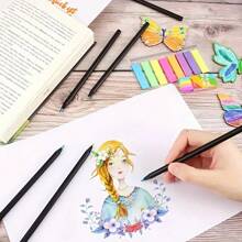 1 pieza/6 piezas/12 piezas Bolígrafos mágicos de colores del arcoíris - Marcadores vívidos de graffiti y pintura, útiles creativos y adorables para escribir y hacer arte, colores al azar, de vuelta a la escuela