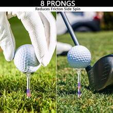 Premium Golf Tees,Unbreakable Transparent Plastic Golf Tees, Reduces Friction & Side Spin, Golf Accessories Gift For Men American Flag(30/50 Count) - Blue and White - View 4