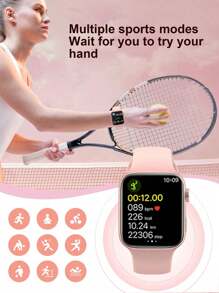 Sports Smart Watch, Women's Smart Watch, Smart Watch With High-Definition Touch Screen, With A Variety Of Sports Mode Information Reminder, Music, Weather Display, Wireless Two-Way Search Functions, Large Capacity 200MAH